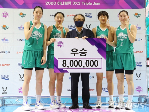 여자농구 하나원큐, 트리플잼 통산 3회째 우승 (사진 = WKBL 제공)