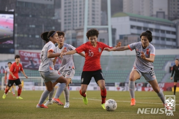 중국을 넘어야 하는 여자축구. (사진=대한축구협회 제공)