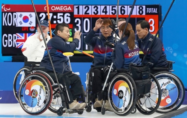 한국 휠체어컬링 대표팀. (사진 = 대한장애인체육회 제공) *재판매 및 DB 금지
